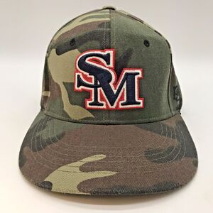 Prep Gear Fitted Cap Spring Mills Cardinals Camo Embroidered Logo Adult L/XL